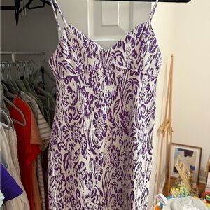 Zara Purple and White Patterned Garment